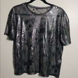 NWOT Mesh Galaxy Shirt